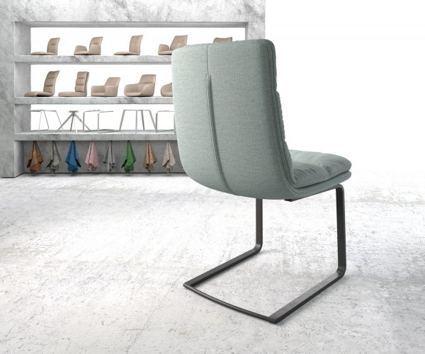 Otočná židle Abelia-Flex Stripes Mint Cantilever Flat Black - Image 3