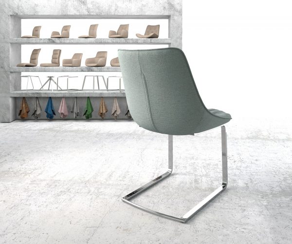 Otočná židle Elda-Flex Stripes Mint Cantilever Flat Chrome - Image 3