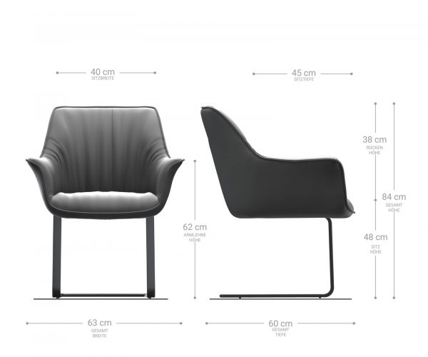 Houpací židle Keila-Flex Velvet Rosé Cantilever Flat Chrome - Image 5