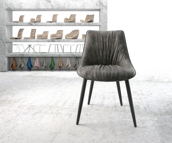 Jídelní židle Elda-Flex Grey Antique 4-nohá kónická černá - Image 2
