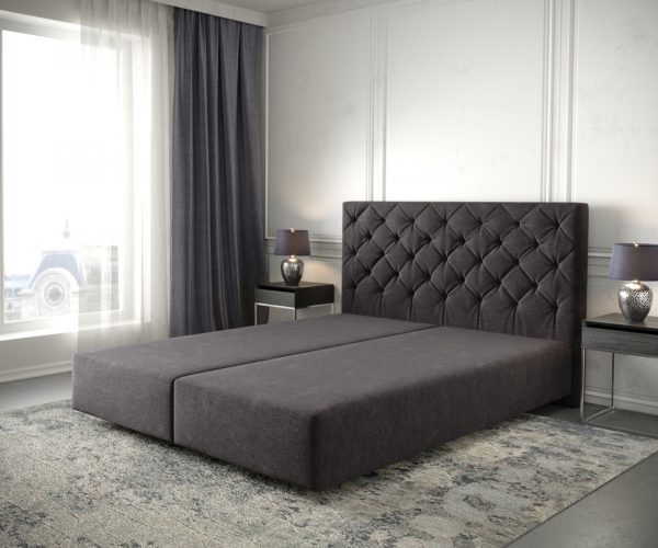 Postel Boxspring Dream-Great 140x200 cm mikrovlákno černé