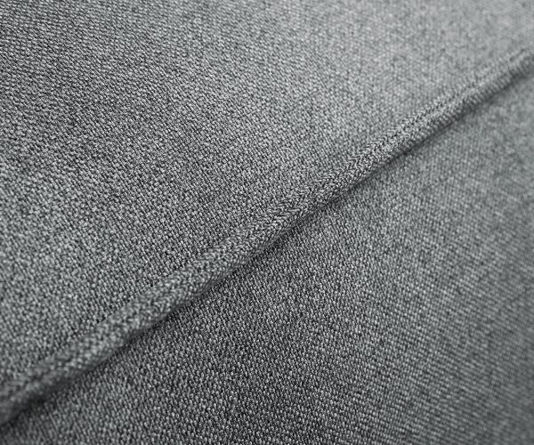 Rohová pohovka Basit 380x225 cm texturované šedá otoman pravá s taburetem - Image 3