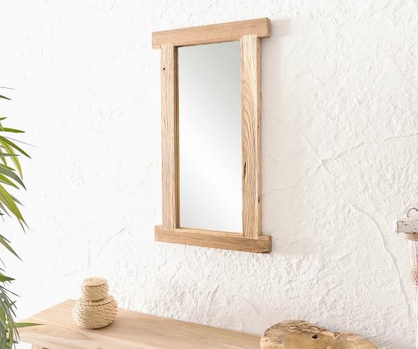 Zrcadlo Zain 40x70 cm přírodní teak dřevo