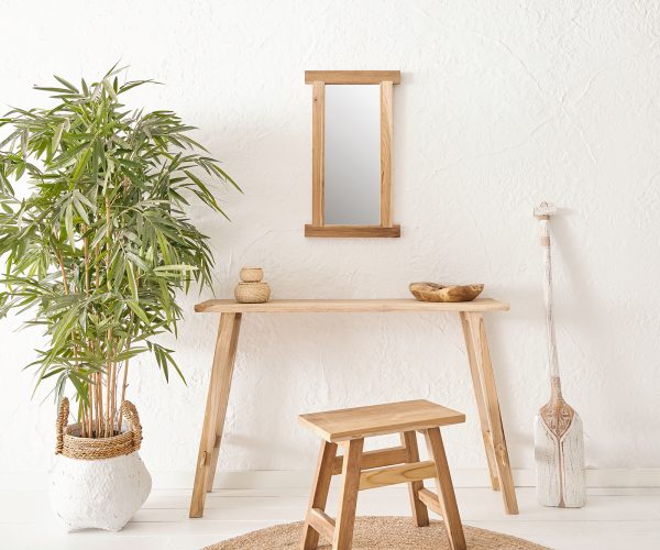 Zrcadlo Zain 40x70 cm přírodní teak dřevo - Image 2