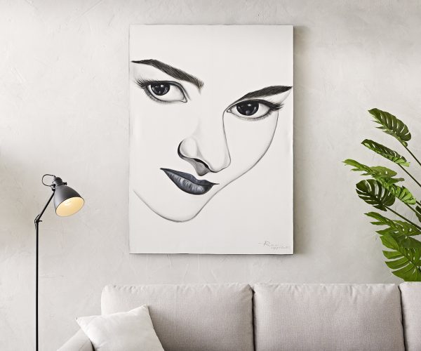 Obraz Audrey 120x170 cm Bílý akryl na plátně