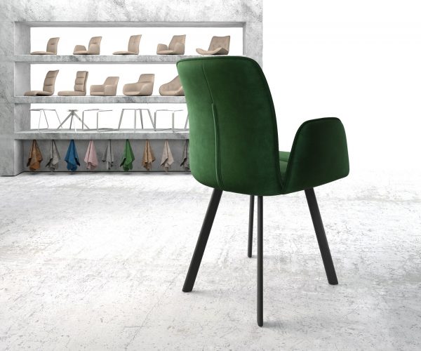 Křeslo Vinja-Flex Velvet Green 4-nohý ovál Black - Image 3