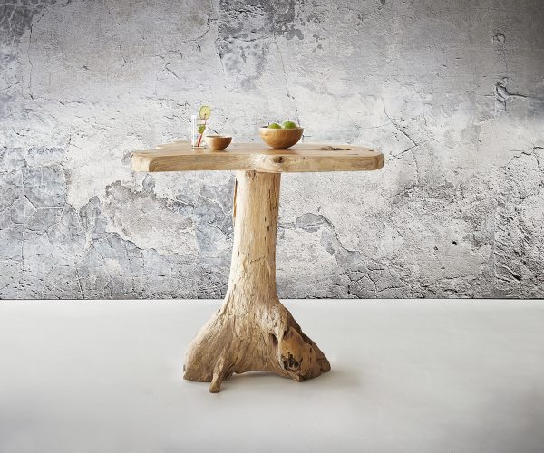 Barový stůl Westley teak přírodní dřevo unikátní