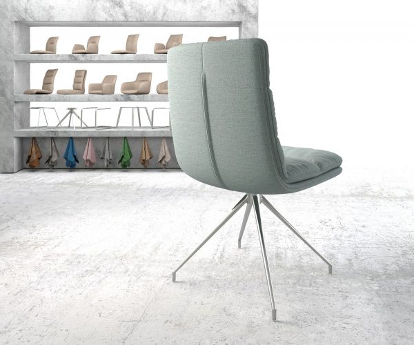 Otočná židle Abelia-Flex Stripes Mint Křížová podnož z nerezové oceli kuželová 180° otočná - Image 3