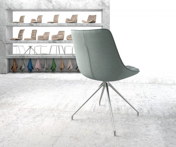 Otočná židle Elda-Flex Stripes Mint Cross Frame Conical Stainless Steel 180° Swivel - Image 3