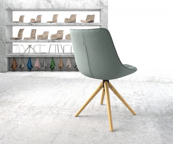 Otočná židle Elda-Flex Stripes Mint Dřevěný rám kónický 180° otočný - Image 3