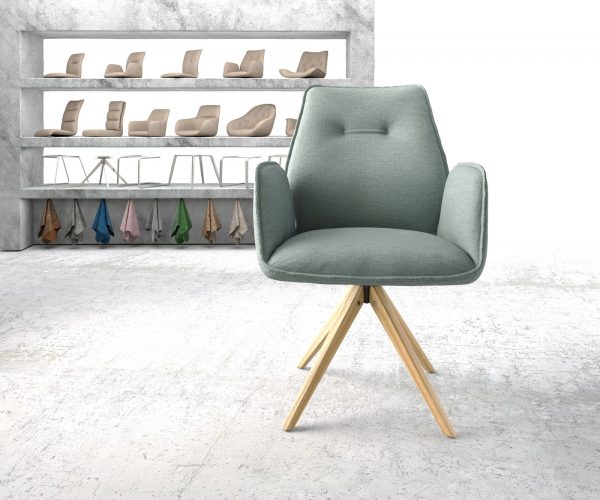 Otočná židle Zoa-Flex s područkami Stripes Mint Dřevěný rám otočný o 180° - Image 2