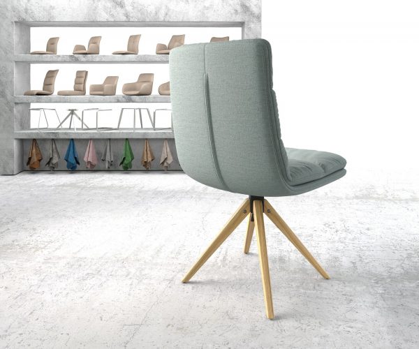 Otočná židle Abelia-Flex Stripes Mint Dřevěný rám úhlový 180° otočný - Image 3