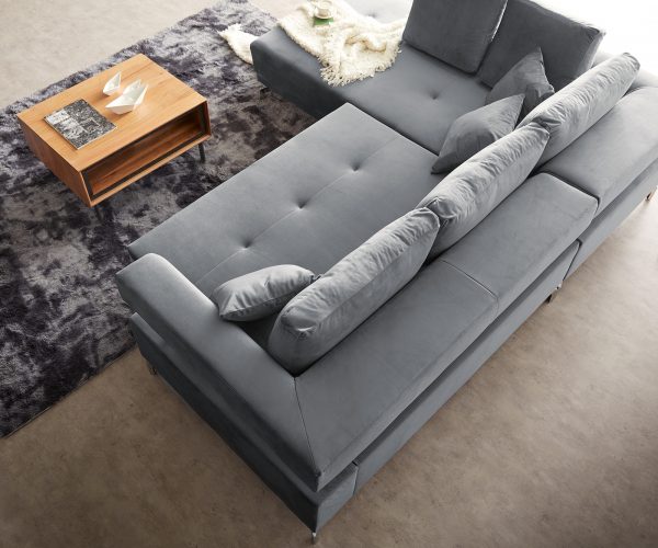 Obývací prostor Bria 270x220 cm Velvet Grey Otoman levý včetně elektrického nastavení hloubky sedáku - Image 8