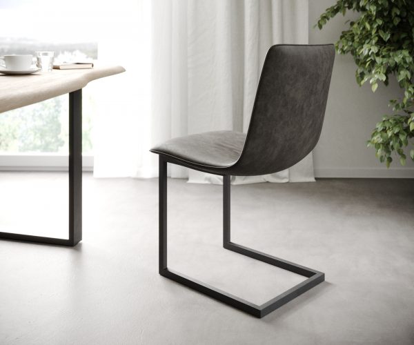Sada 4 jídelních židlí Pia-Adesso Anthracite Vintage Cantilever - Image 2