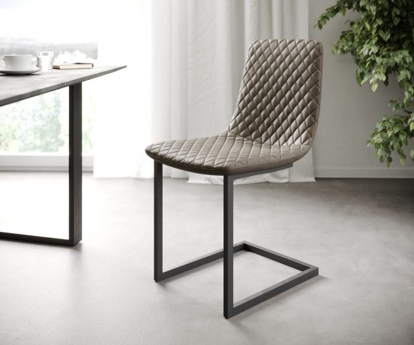 Sada 4 jídelních židlí Novi-Adesso Taupe Vintage Cantilever