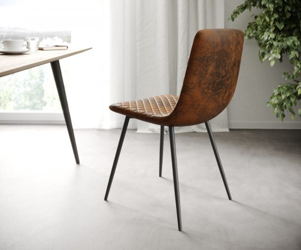 Sada 4 jídelních židlí Novi-Adesso Brown Vintage 4-nohé kuželovité - Image 2
