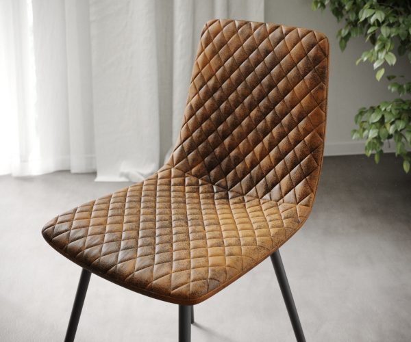 Sada 4 jídelních židlí Novi-Adesso Brown Vintage 4-nohé kuželovité - Image 4
