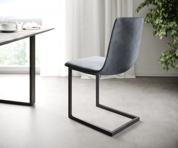 Sada 4 konzolových jídelních židlí Trado-Adesso Grey Velvet - Image 2