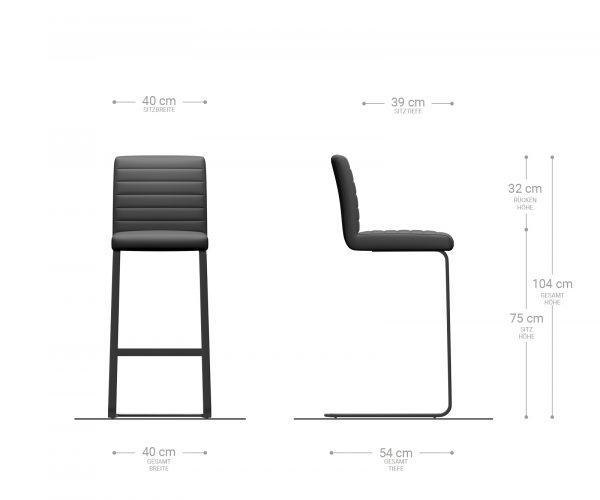 Barová židle Earnest-Flex Brown Vintage Cantilever Flat Metal - Image 5