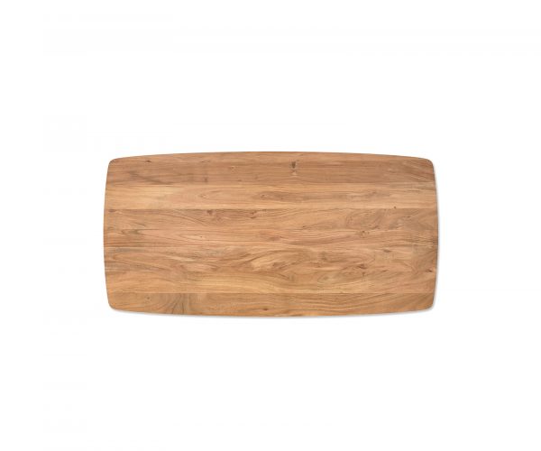 Stolová deska Edge zaoblená 200x100cm akácie přírodní švýcarská hrana - Image 2