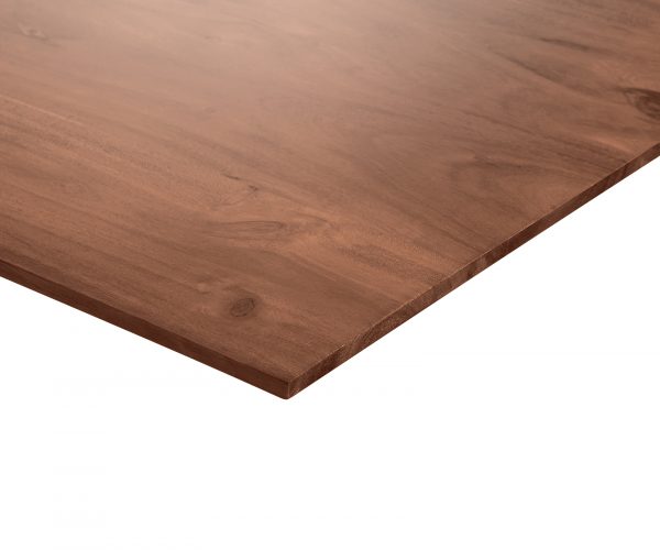 Jídelní stůl Edge 200x100 Akácie tmavá Skid Rám Černá Švýcarská hrana - Image 5