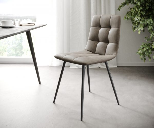 Jídelní židle Caro-Adesso Taupe Vintage 4-nohá kónická