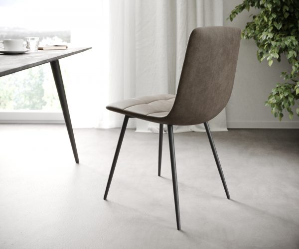 Jídelní židle Caro-Adesso Taupe Vintage 4-nohá kónická - Image 2
