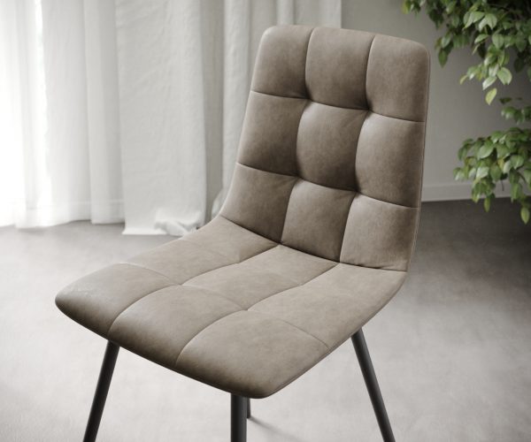 Jídelní židle Caro-Adesso Taupe Vintage 4-nohá kónická - Image 4