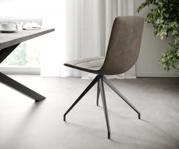 Jídelní židle Caro-Adesso Taupe Vintage Cross Frame Conical - Image 2