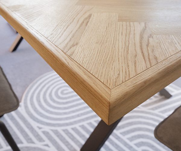 Stolová deska Edge-Pure 200x100 přírodní dub rybí kost - Image 2