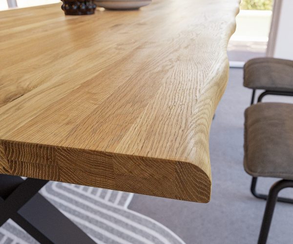 Stolová deska Edge-Pure 200x100 přírodní dubové ostří - Image 2