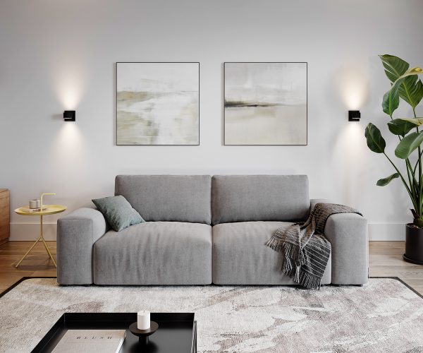 Velká pohovka Lanzo L 250x105 cm mikrovlákno šedá - Image 2