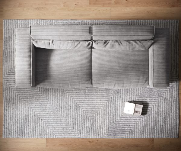 Velká pohovka Sirpio XL 270x125 cm manšestr stříbrně šedá - Image 6