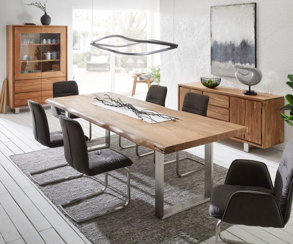 Komoda Live Edge 170 cm akácie přírodní 3 zásuvky 4 dvířka - Image 10