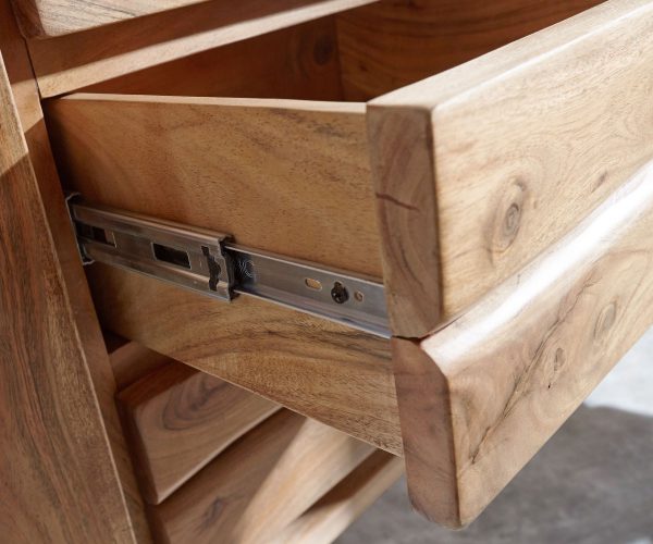 Komoda Live Edge 170 cm akácie přírodní 3 zásuvky 4 dvířka - Image 7