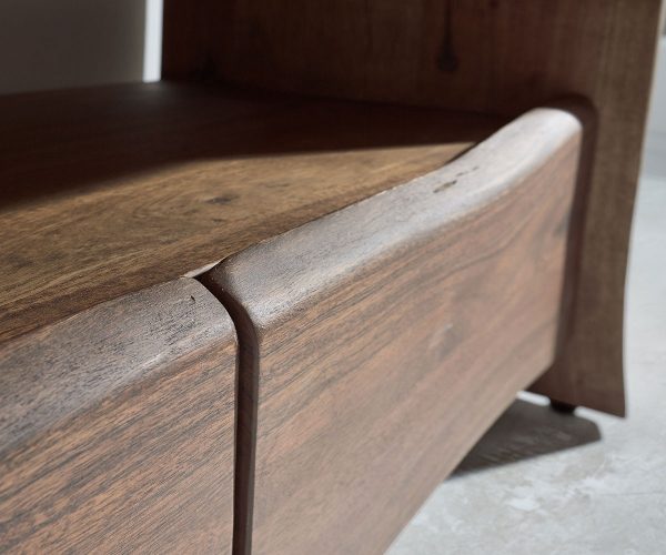 TV stolek Live Edge 190 cm akácie hnědá 4 zásuvky 2 přihrádky - Image 3