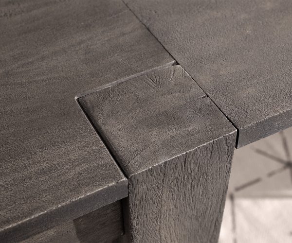 Jídelní stůl Indra 140/240x90 cm platinová akácie rozkládací - Image 7
