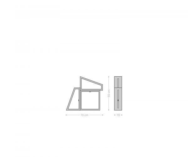 Sada 3 designových nástěnných polic Wyatt 70x55 cm přírodní akácie - Image 5