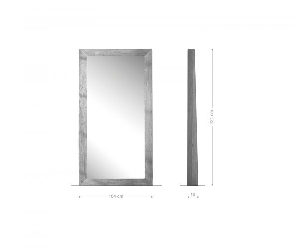 Zrcadlo Dalibor 224x104 cm Přírodní exotické dřevo - Image 7