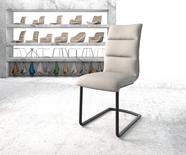 Houpací židle Xantus-Flex Stripes Light Grey Cantilever Round Black