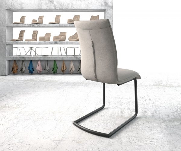 Houpací židle Xantus-Flex Stripes Light Grey Cantilever Round Black - Image 3