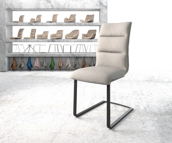 Houpací židle Xantus-Flex Stripes Light Grey Cantilever Flat Black