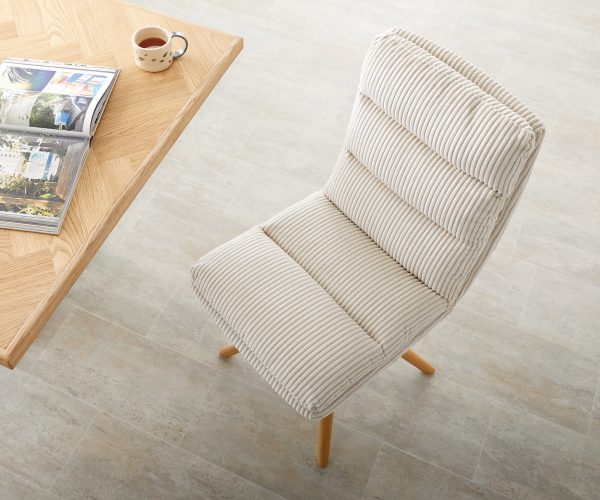 Otočná židle Abelia-Flex Cord béžová Dřevěný rám kónický 180° otočný - Image 4