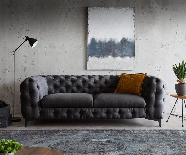 Pohovka Corleone černá 225x97 cm - Image 2
