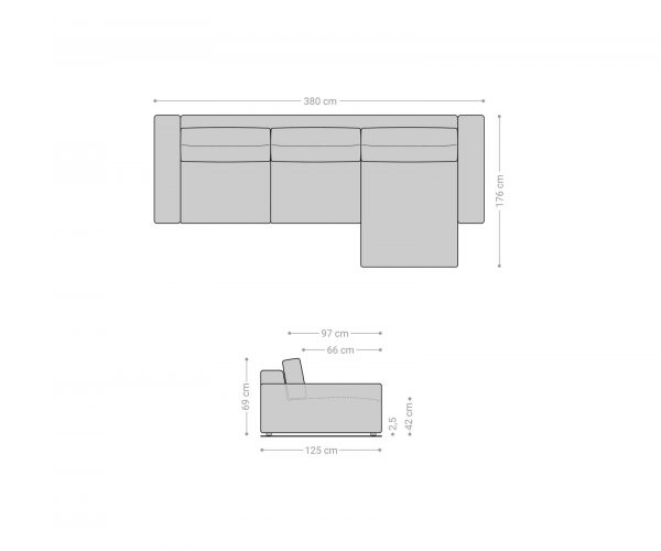 Rohová pohovka Lanzo XL 380x175 cm mikrovlákno černá variabilní lenoška - Image 7