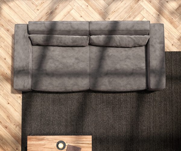 Velká pohovka Sirpio L 250x105 cm mikrovlákno khaki-hnědá - Image 5