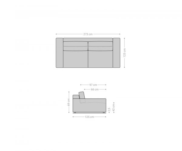 Velká pohovka Lanzo L 270x125 cm koženka antracitová - Image 6