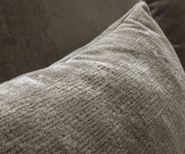 Pohovka ve tvaru "U" Estrea 500x250 cm plochá tkanina taupe kulatá - Image 6