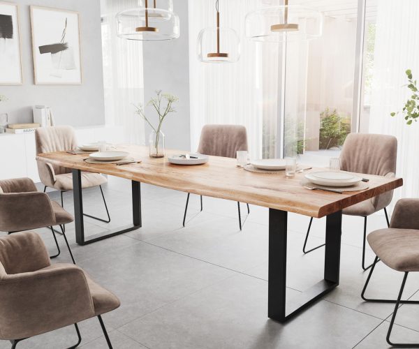 Jídelní stůl Edge 280x100 cm XL přírodní akácie live