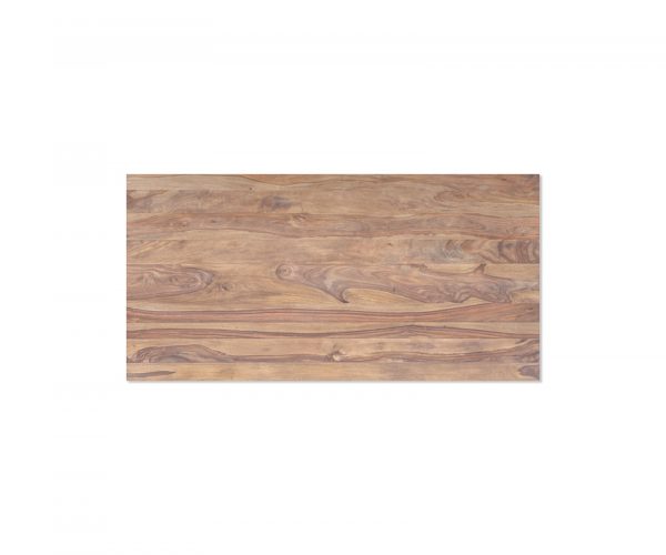 Jídelní stůl Edge 200x100 cm přírodní sheesham skleněná podnož švýcarská hrana - Image 4